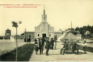 Visita de un grupo de médicos ingleses al balneario en verano de 1909. Foto José Gil Gil